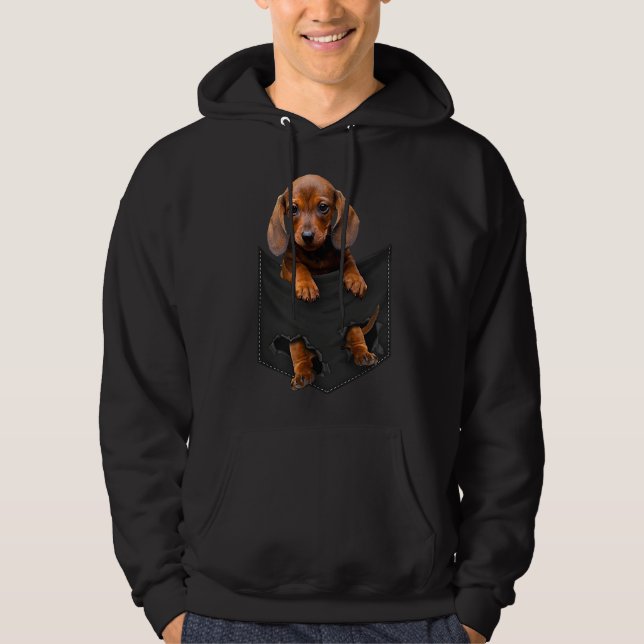 Sudadera Dachshund En Mi Bolsillo Dachshund Weiner Dog (Anverso)