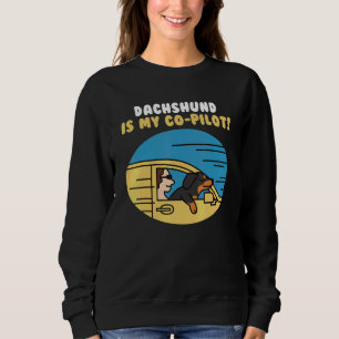 Sudadera Dachshund Es Mi Co Pilot Dog