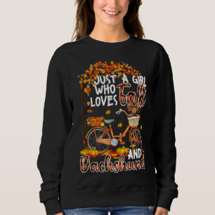 Sudadera Dachshund Fall Funny Dueño De Perro Bicicleta