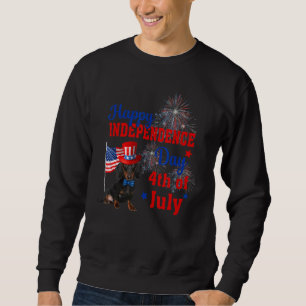 Sudadera Dachshund Feliz Día De La Independencia 4 De Julio