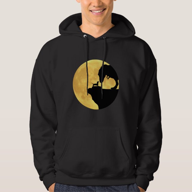 Sudadera Dachshund Hace Amigos Con Un Rex En Frente De (Anverso)