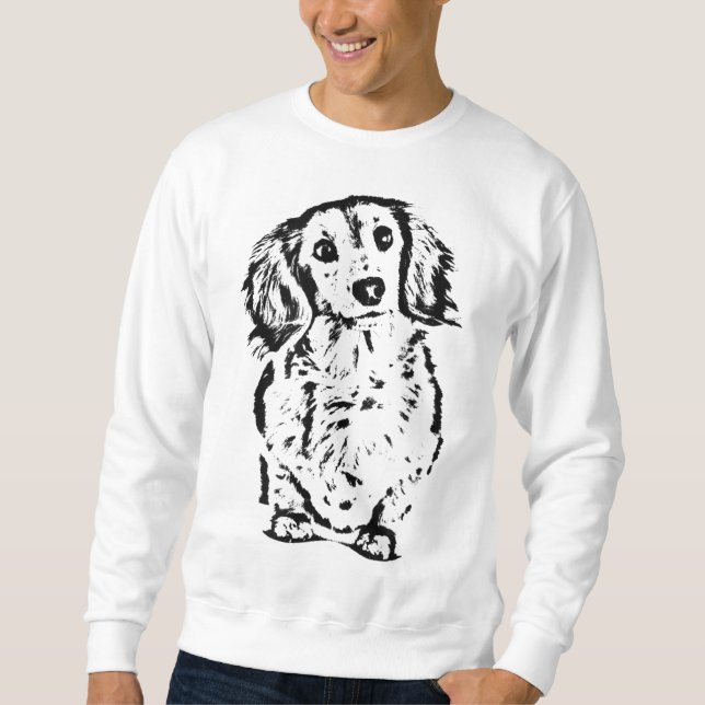 Sudadera Dachshund Hover Lover Regalo Doxie Mom Dad Cute (Anverso)