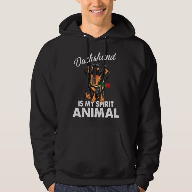 Sudadera Dachshund Is My Spirit Animal (Anverso)