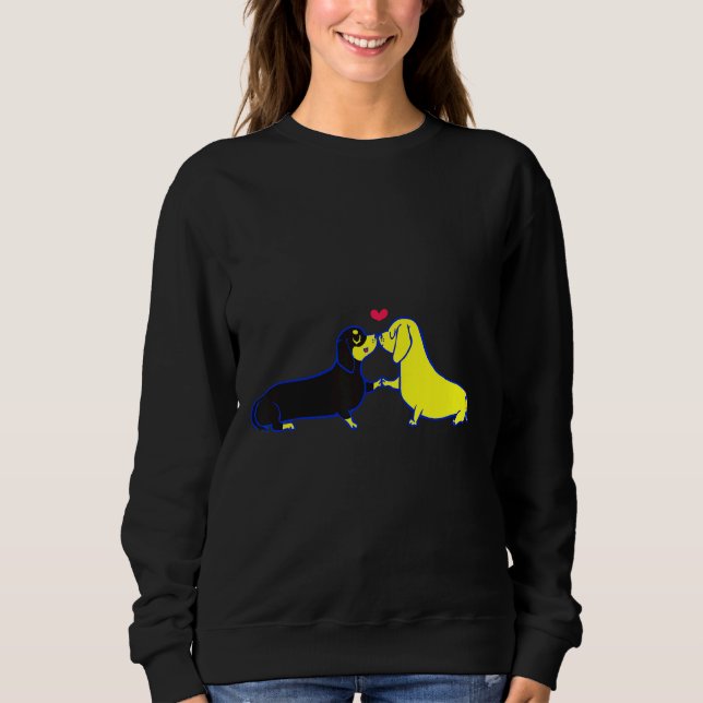 Sudadera Dachshund Kisses (Anverso)