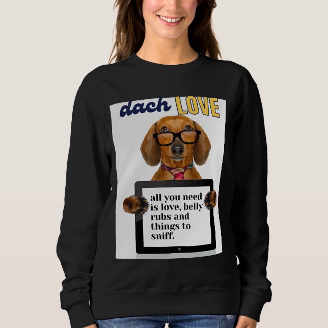 Sudadera Dachshund Love 430 (Anverso)