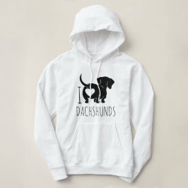 Sudadera Dachshund Love Hooded Sweatshirt