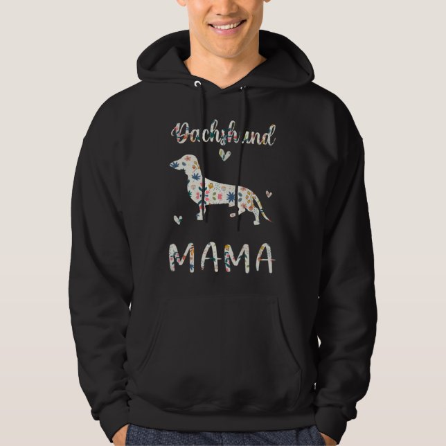 Sudadera Dachshund Mama Floral Dog Mom Love (Anverso)