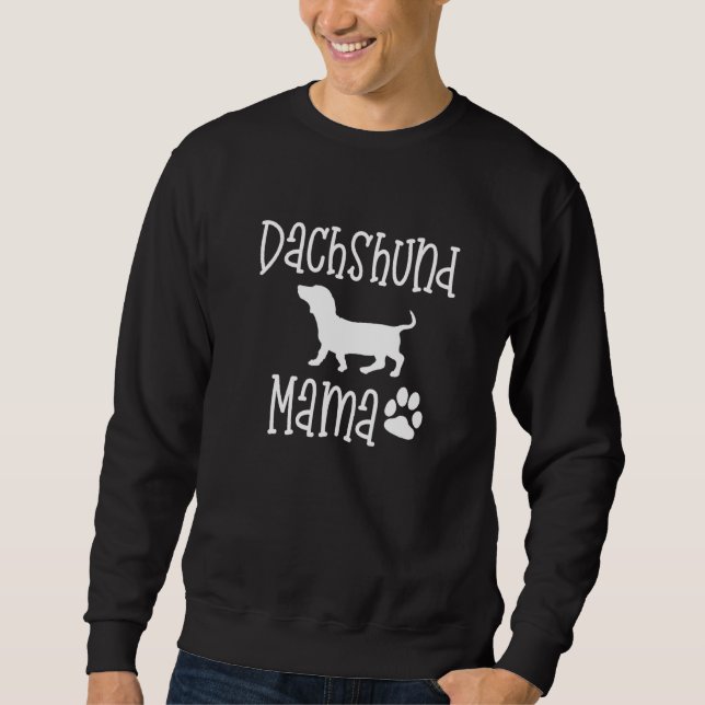 Sudadera Dachshund Mama Orgulloso Doxie Perro Raza Cortar I (Anverso)