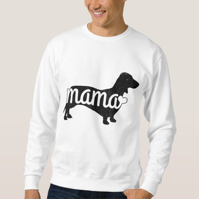 Sudadera Dachshund Mama Wiener Doxie Mom Funny Cute Gif (Anverso)