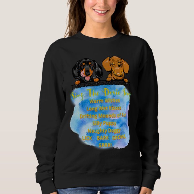 Sudadera Dachshund Mascota Funny Wiener Perro La Canción Do (Anverso)