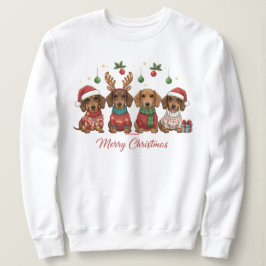 Sudadera Dachshund Merry Christmas Sweatshirt