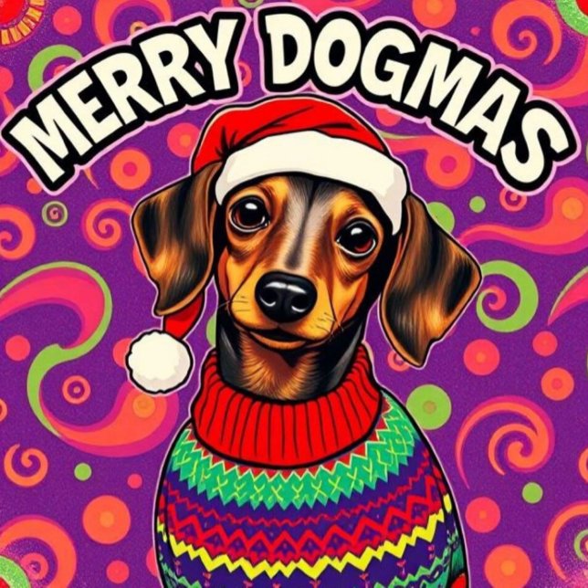 Sudadera Dachshund Merry Dogmas (Subido por el creador)