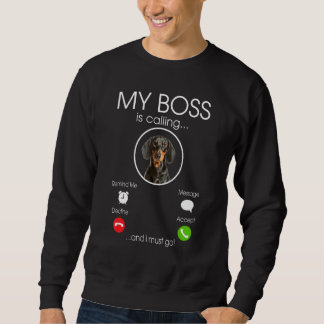 Sudadera Dachshund Mi Jefe