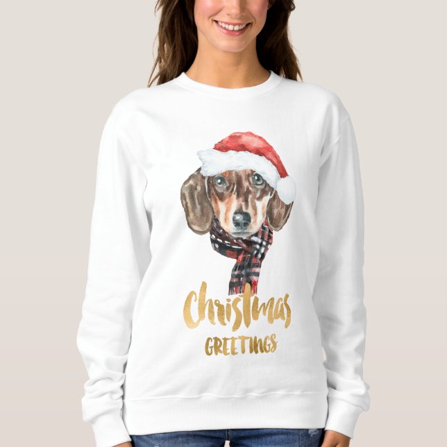 Sudadera Dachshund Navidades Sweatshirt (Anverso)