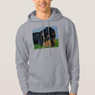 Sudadera Dachshund negro y camiseta del perro de perrito