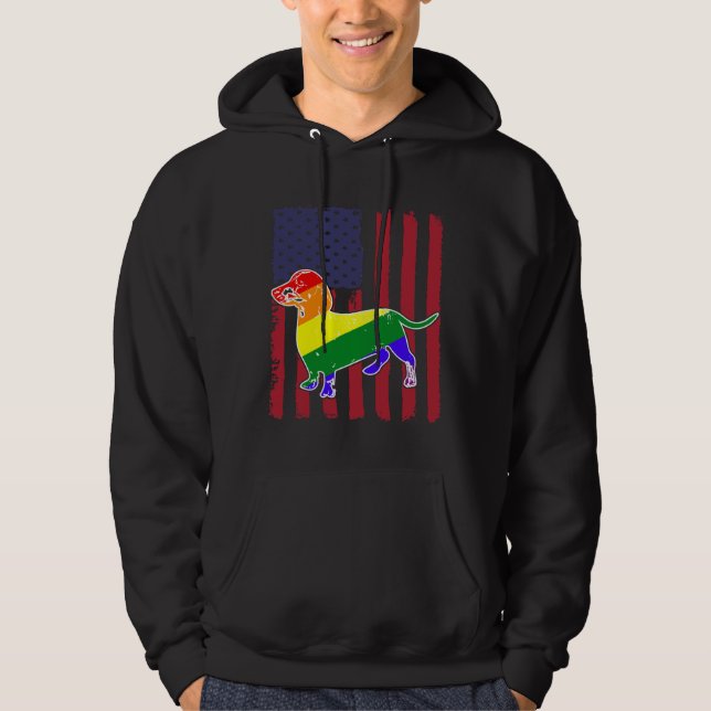 Sudadera Dachshund Para Lgbt (Anverso)