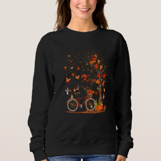 Sudadera Dachshund Perro Calabaza Bicicleta Caída Sale Árbo