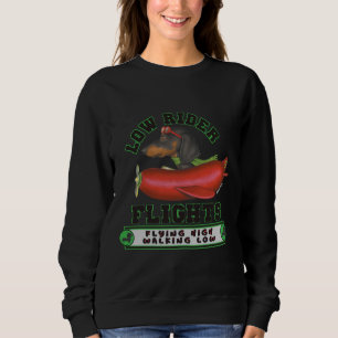 Sudadera Dachshund Perro Negro Dachshund En El Avión De Wie