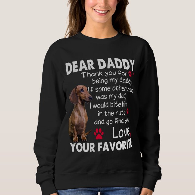 Sudadera Dachshund Perro Querido Papi Funny Dachshund Daddy (Anverso)