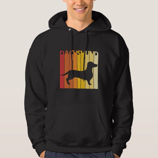 Sudadera Dachshund Perro Raza Silhouette (Anverso)