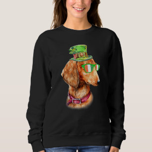 Sudadera Dachshund Perro Shamrock St Patricks Day Dog