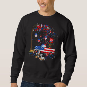 Sudadera Dachshund Perro y Camión Bandera Americana Patriót