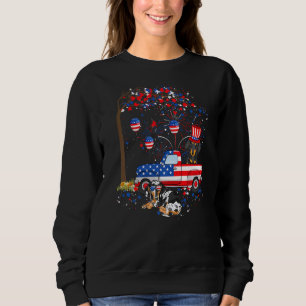 Sudadera Dachshund Perro y Camión Bandera Americana Patriót