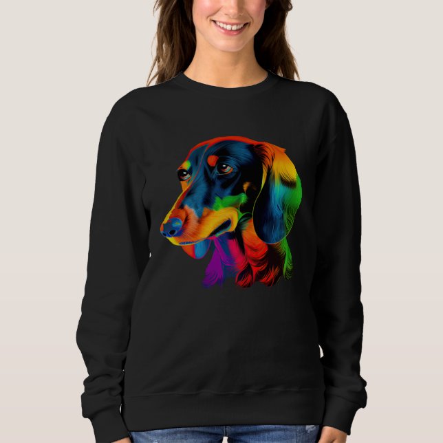Sudadera Dachshund Pop Colorful  Dachshund (Anverso)