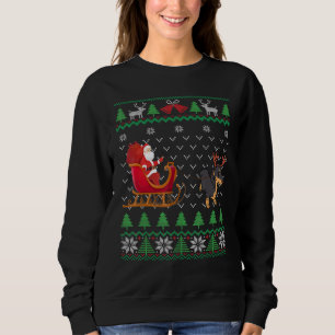 Sudadera Dachshund Pulling Santas Sleigh Wiener Dog Ugly Ch