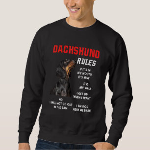 Sudadera Dachshund Reglas Diversión Perro Dueño Mascota I M