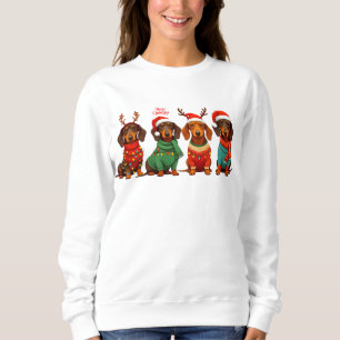 Sudadera Dachshund Santa