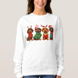 Sudadera Dachshund Santa