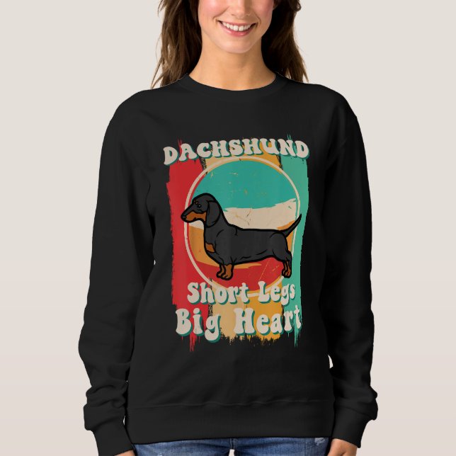Sudadera Dachshund  Short Legs Big Heart Dachshund Mom (Anverso)