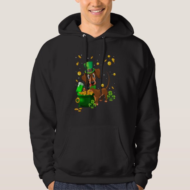Sudadera Dachshund St Patrick's Day Irish C    Dog   (Anverso)
