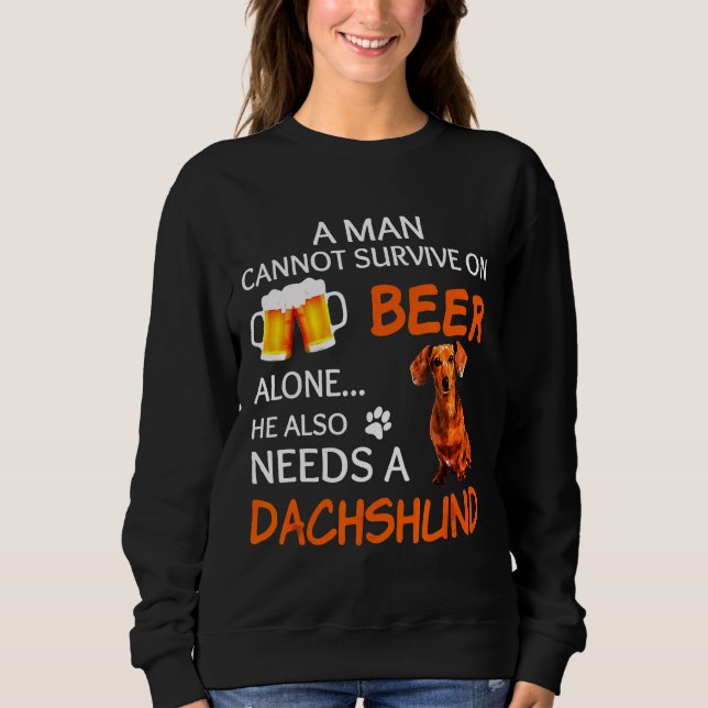 Sudadera Dachshund también (Anverso)