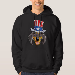 Sudadera Dachshund Tío Sam 4 De Julio Niños Bandera Estadou
