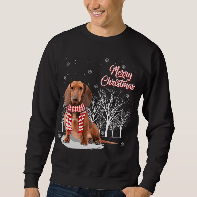 Sudadera Dachshund Tree Merry Christmas Dachshund Xmas (Anverso)