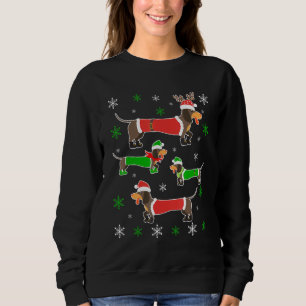 Sudadera Dachshund Ugly Chirstmas disfraz Feliz Navidad Per