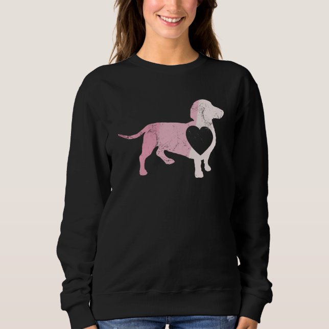 Sudadera Dachshund Valentines Day Cupid Love Dog (Anverso)