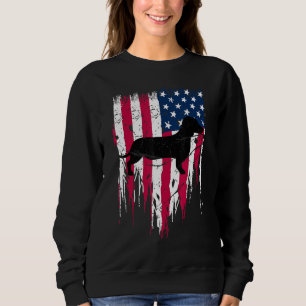 Sudadera Dachshund Weiner Bandera Estadounidense 4 De Julio