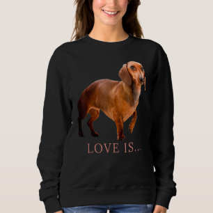 Sudadera Dachshund Weiner Perro Mamá Papá Ama Doxie Cortar