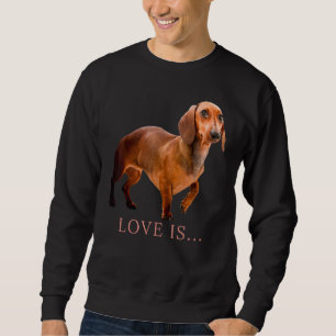 Sudadera Dachshund Weiner Perro Mamá Papá Ama Doxie Cortar