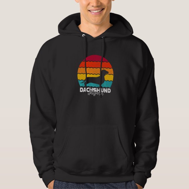 Sudadera Dachshund Whisperer Retro Premium (Anverso)