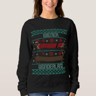 Sudadera Dachshund Wiener Weenie Perro Navidades feos X