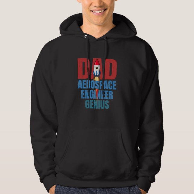Sudadera Dad Aerospace Engineer Genius Fun Engineering Grap (Anverso)