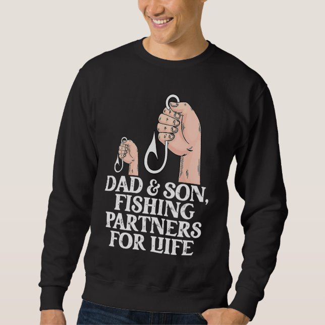 Sudadera Dad And Son Fishing Partners  Fishing  Fathers Day (Anverso)
