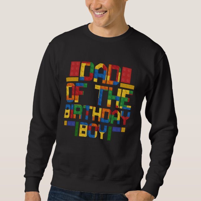 Sudadera Dad Birday Boy Master Builder Building Bricks Bl (Anverso)