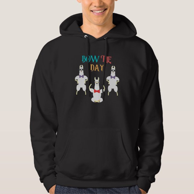 Sudadera Dad Bow Tie Day Daddy Llama Animal (Anverso)