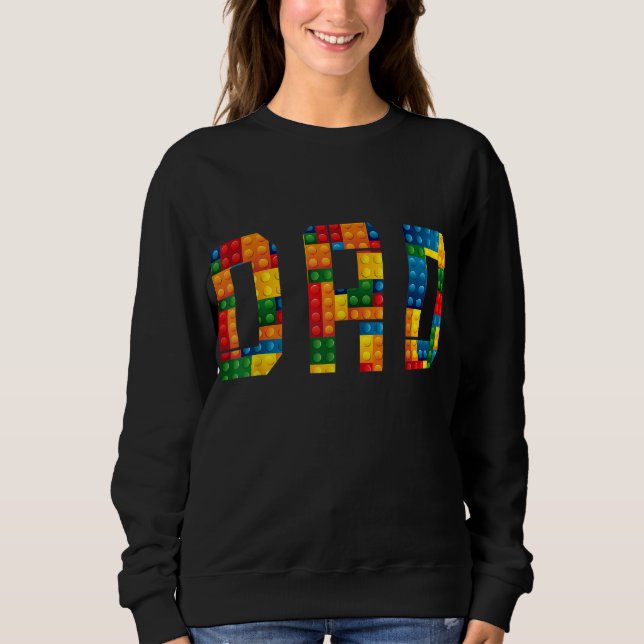 Sudadera Dad Brick Builder Funny Blocks Master Builder (Anverso)