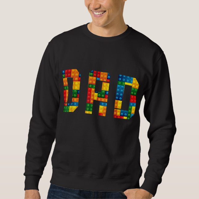 Sudadera Dad Brick Builder Funny Blocks Master Builder (Anverso)